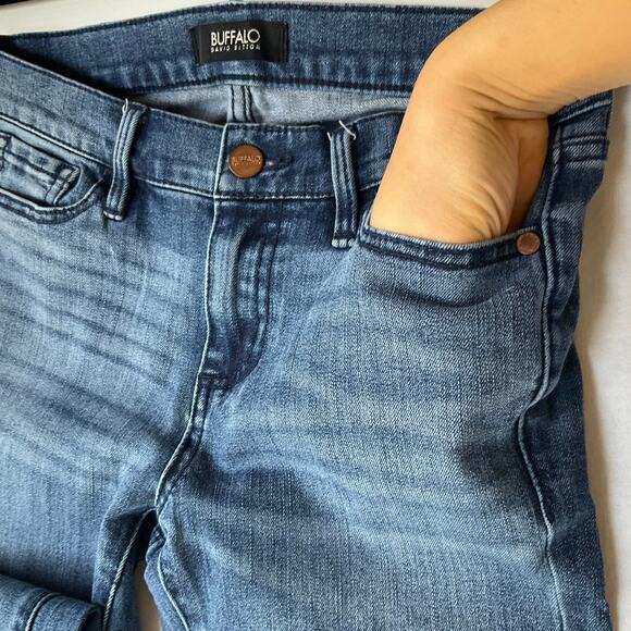 Buffalo by David Bitton Women MidRise Straight Stretch Waxed Jeans size W25,Blue - Picture 7 of 11